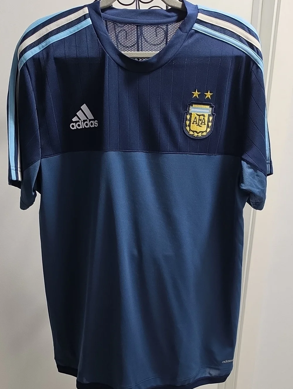 adidas Navy and Light Blue Argentina Training Jersey